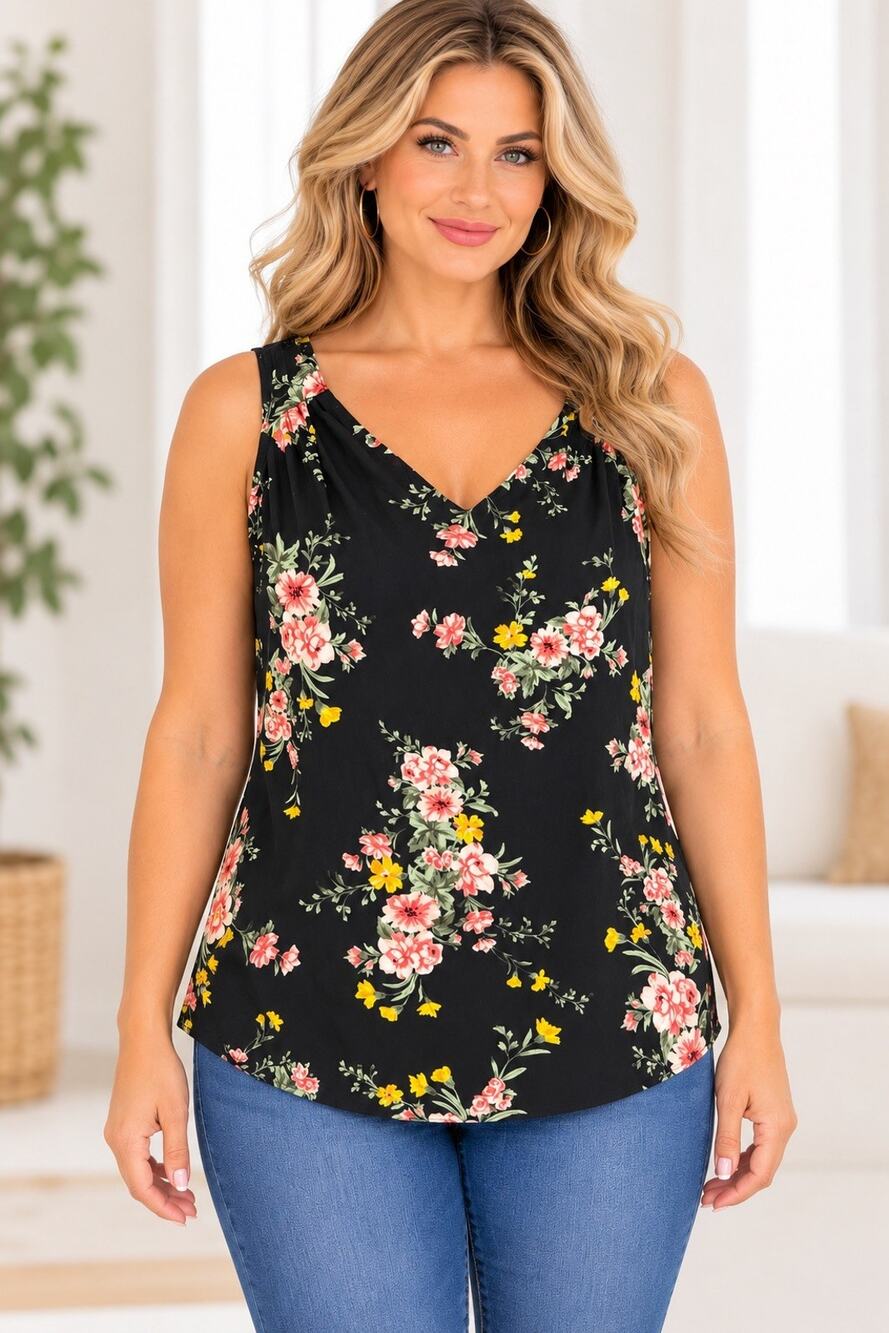Old Navy Women's Shift Dress L Black Floral V-Neck Cold Shoulder Viscose Short